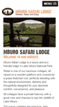 Mobile Screenshot of mburosafarilodge.com